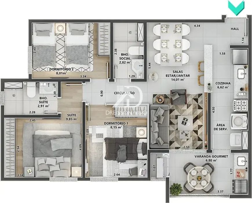 Apartamento à Venda em Ouro Verde, São José do Rio Preto - SP