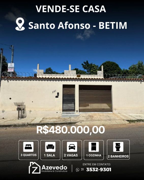 Vende-se casa Santo Afonso - Betim