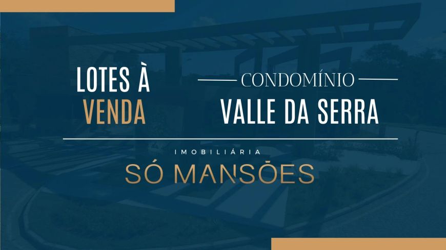 LOTE DE 1000m² À VENDA NO CONDOMÍNIO VALLE DA SERRA / BETIM