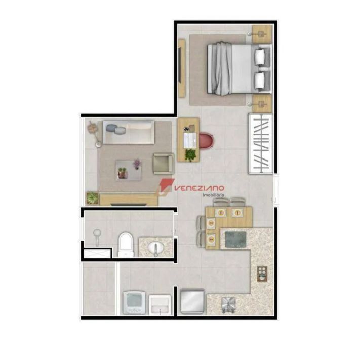 APARTAMENTO STUDIO NOVO | BAIRRO SÃO DIMAS | PRÓXIMO DA ESALQ | PÉ DIREITO DUPLO | INFRAESTRUTURA CO