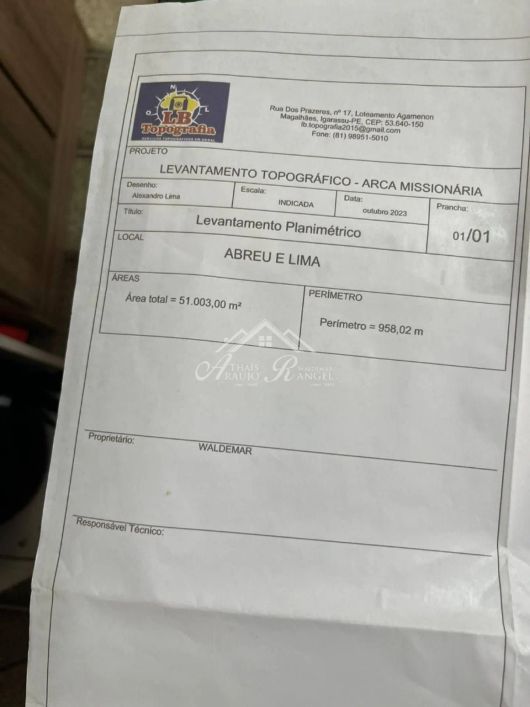 VENDO LOTES NO MUNICIPIO DE ABREU LIMA