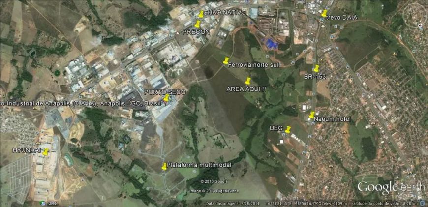 Imóvel para venda possui 20350 metros quadrados em Zona Urbana - Anápolis - GO