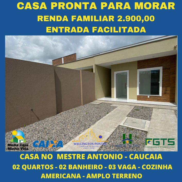 Imóvel para venda tem 100 metros quadrados com 2 quartos em Mestre Antônio - Caucaia - CE
