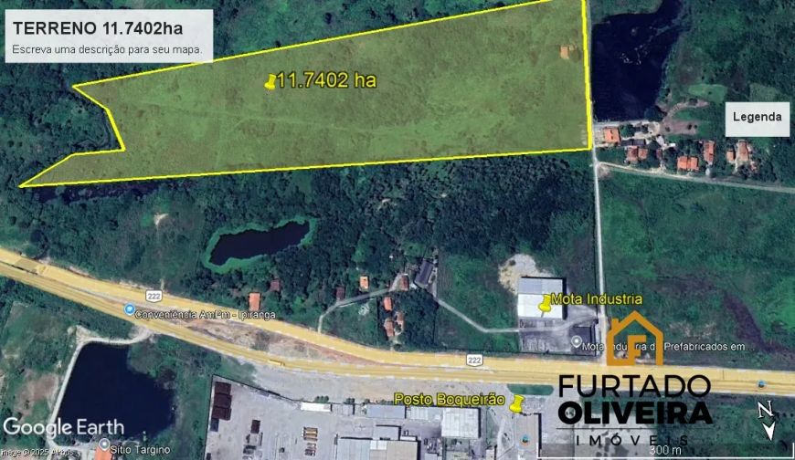 TERRENO 117.402m²- venda R$3.522.000,00- BR 222- BOQUEIRÃO- CAUCAIA-CE.