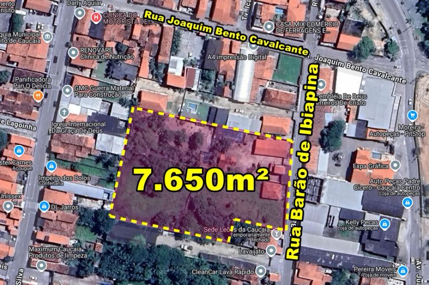 VERAS VENDE TERRENO 9.825m² NO CENTRO DE CAUCAIA-CE
