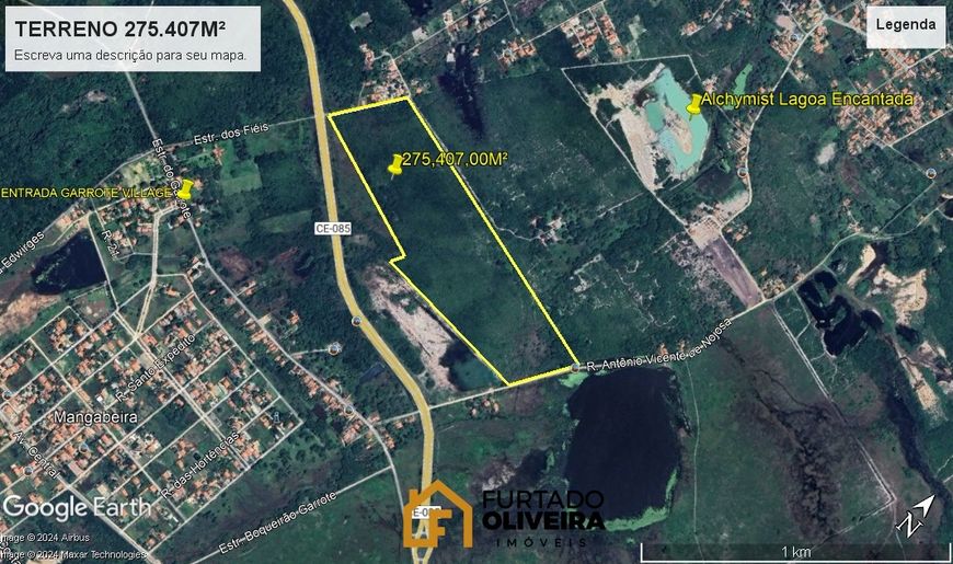 TERRENO 275.407,00 M²- A VENDA -R$5.000.000,00- CE-085 ESTRUTURANTE-CAUCAIA-CE