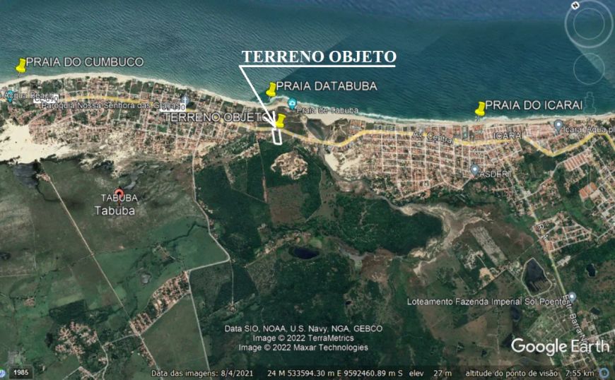 Terreno frente mar com 20.295m², em Cumbuco/Caucaia - CE