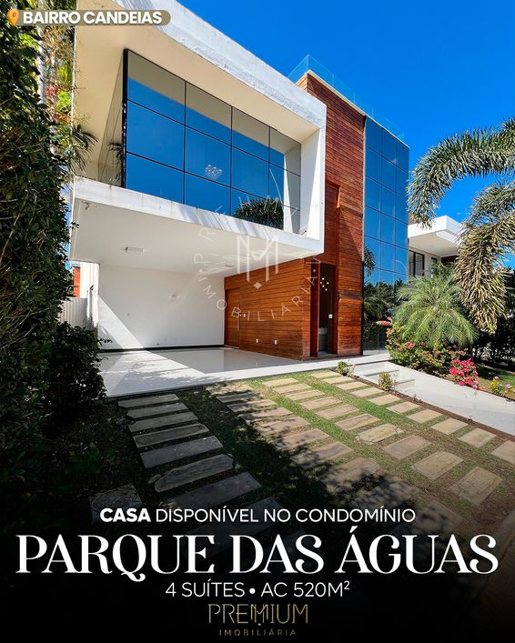 Casa com 4 suítes, 520m² no Cond. Parque das Águas no Candeias - Vitória da Conquista - BA