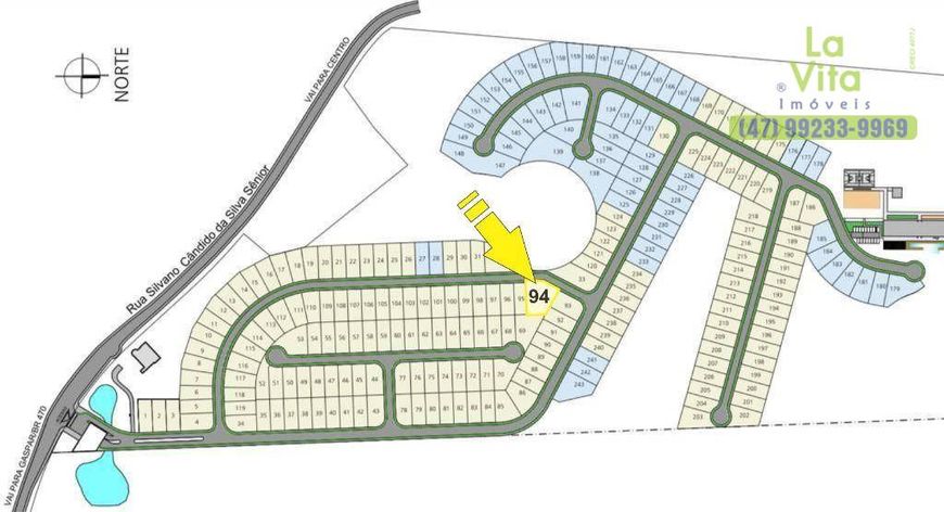 CONDOMÍNIO FECHADO PAYSAGE, lote com 610 m² por R$ 530.000 - Ponta Aguda - Blumenau/SC | LA VITA IMÓ