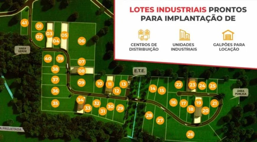 Loteamento industrial no bairro Itoupava Central