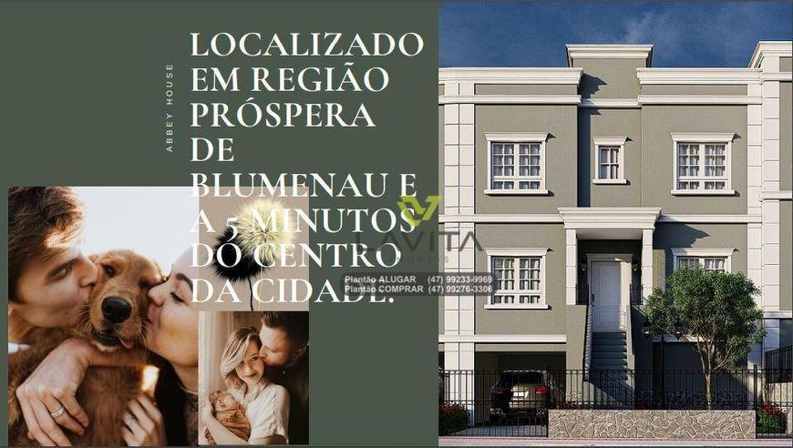 Casa NOVA a Venda com 2 Suítes 3 Vagas de garagem 134m² Privativos - Bairro Garcia - Blumenau SC | L