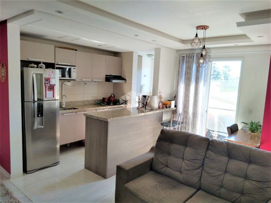 Apartamento semimobiliado, 2 dormitórios, 1 vaga, bairro Fátima, Canoas