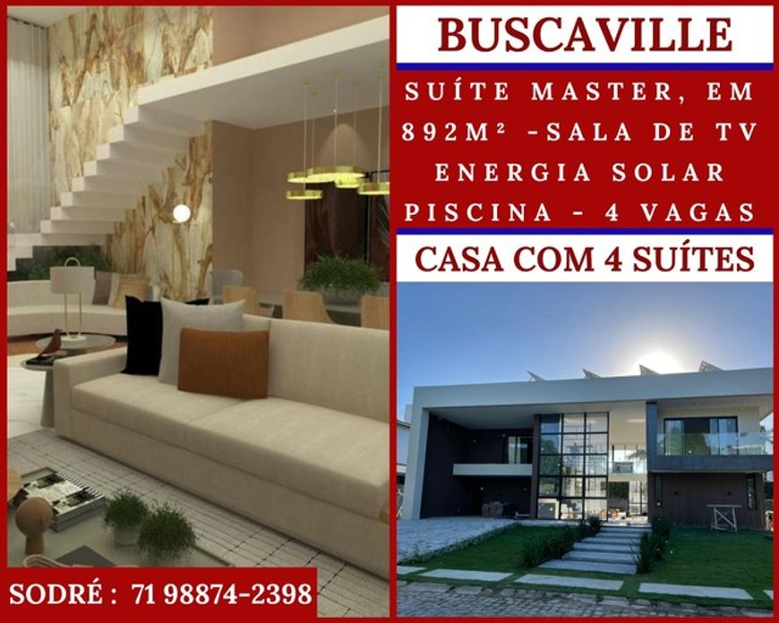 Mansão 4 suítes no Condomínio Reserva Buscaville!!.