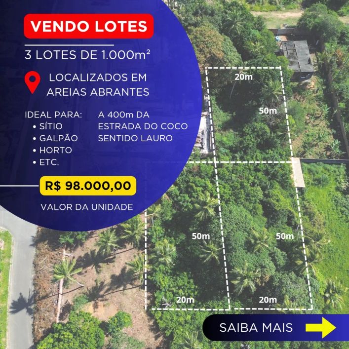 Lotes/Terrenos em Areias Abrantes