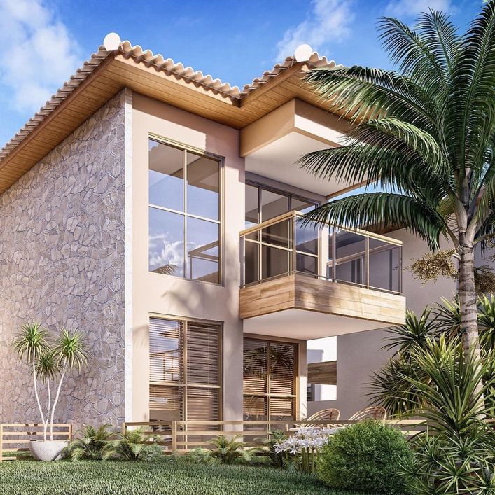 Casa para venda possui 137 m2 com 4 suítes em Guarajuba