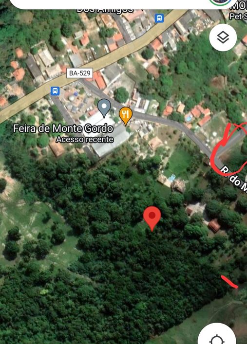 Terreno possui 2.638 metros quadrados mais APP em Monte Gordo (Monte Gordo) - Camaçari - BA