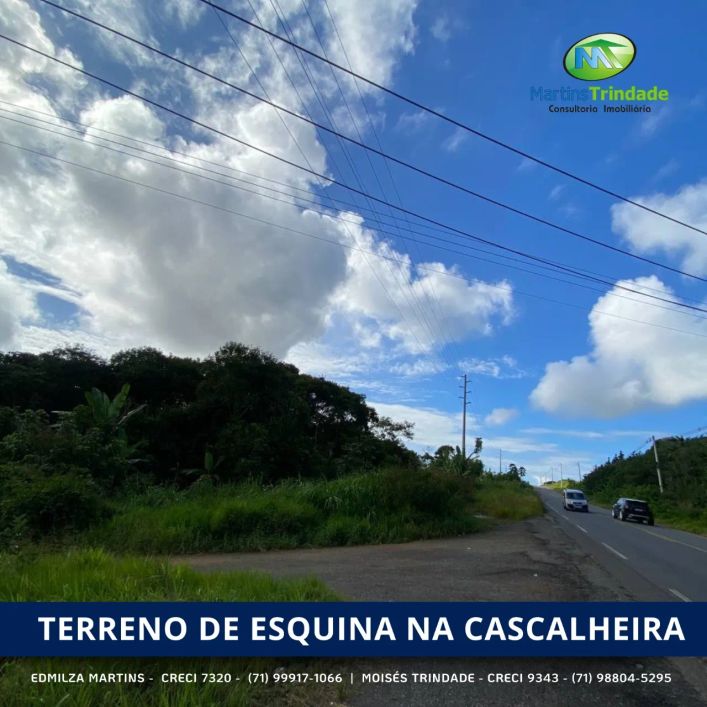 Terreno de esquina de frente pra pista na Cascalheira!!
