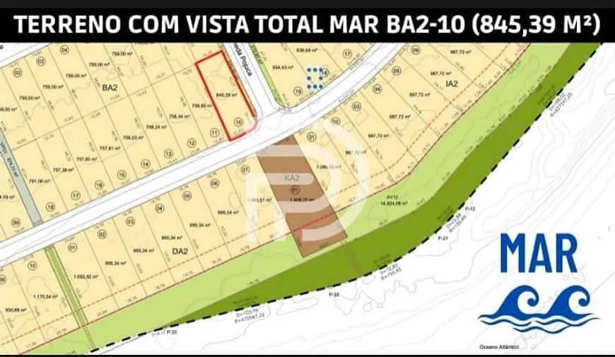 Lote de esquina com vista deslumbrante para o mar no Alphaville Guarajuba — exclusividade e amplitu