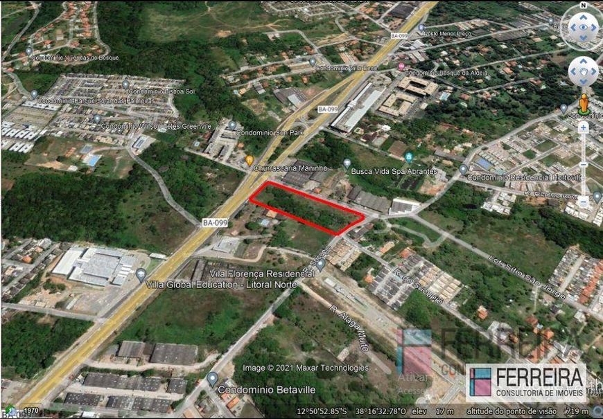 Terreno à venda, 12200 m² por R$ 14.640.000,00 - Abrantes - Camaçari/BA