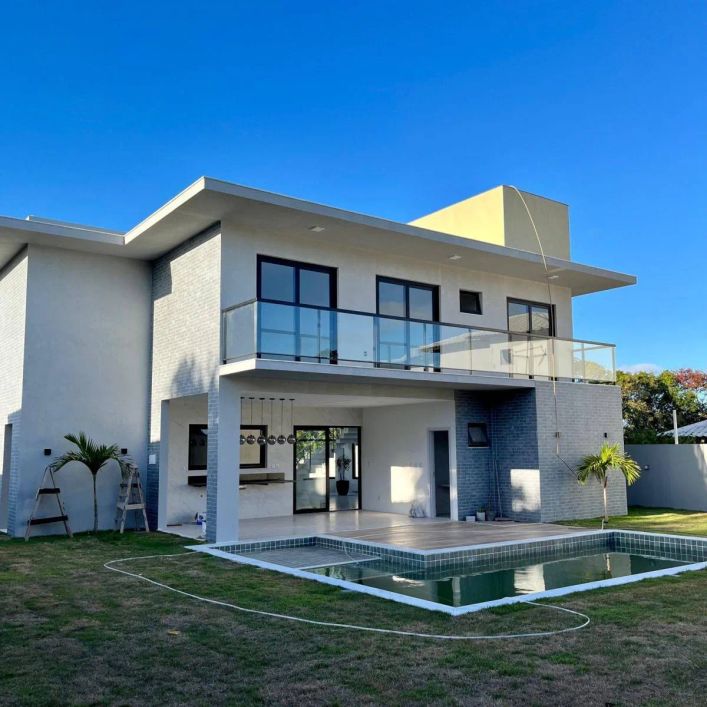Linda Casa Barra Jacuípe 4 Suítes 800m² Duplex 4 Horto Marina Jacuípe Reg. Guarajuba Praia do Forte