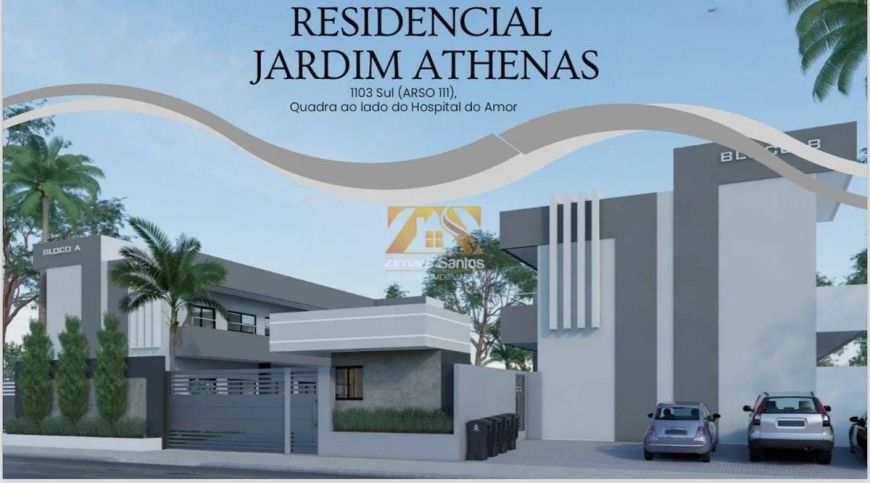 Casa 2/4, sendo 1 suíte, 52 m² - 1103 sul (Arse 111) - Residencial Jardim Athenas - Palmas/TO