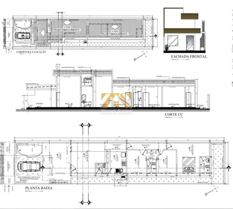 Casa 3/4, sendo 1 suíte, 103,5 m² - 505 sul (ARNE 64), Palmas/TO