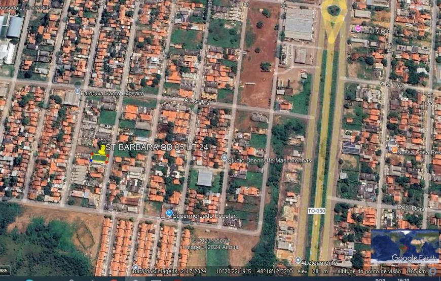 Lote residencial com 13 metros de frente, com 30 metros de fundo.
