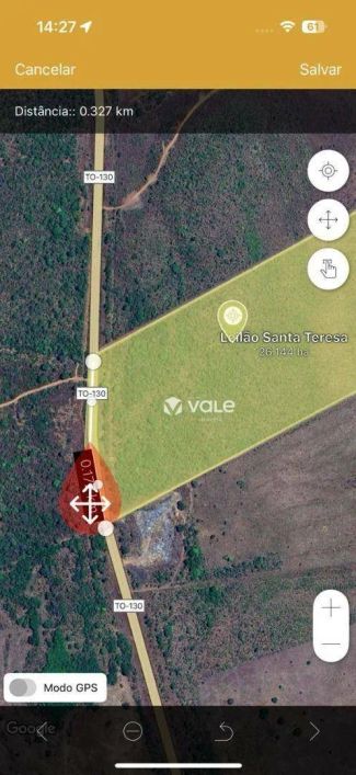 Área a venda em Santa tereza