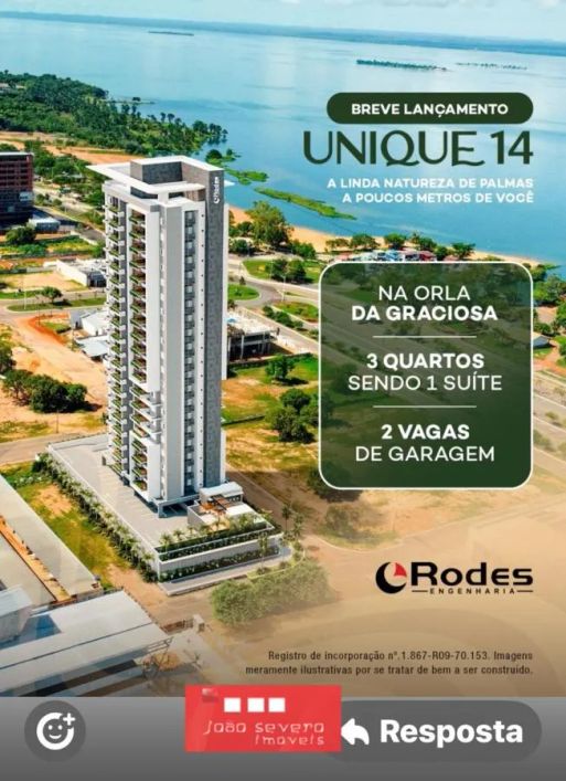 Apartamento para Venda em Palmas, Graciosa - Orla 14, 3 dormitórios, 1 suíte, 2 banheiros, 2 vagas