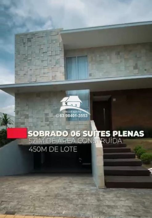 Sobrado em Condomínio para Venda em Palmas, Plano Diretor Norte, 6 dormitórios, 6 suítes, 10 banheir