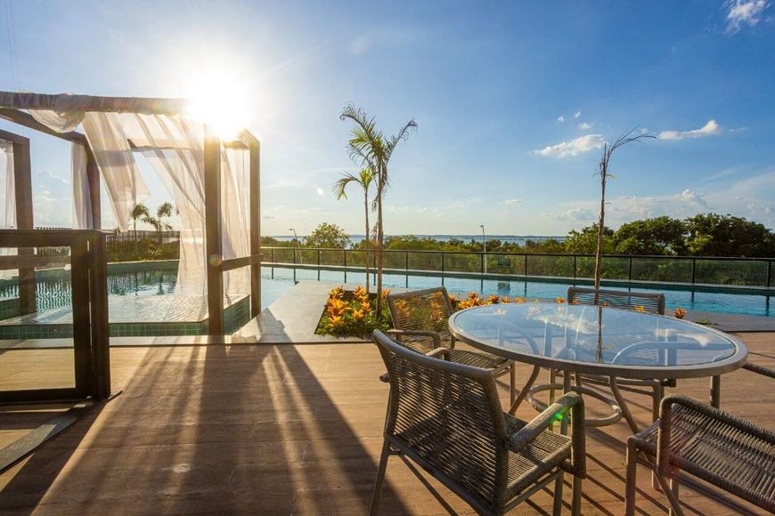 APARTAMENTO COM 94,341M² NO RES. TERRAÇO FINAL 2 NA ORLA 14 COM 3 QUARTOS SENDO 1 SUITE E ÁREA DE LA