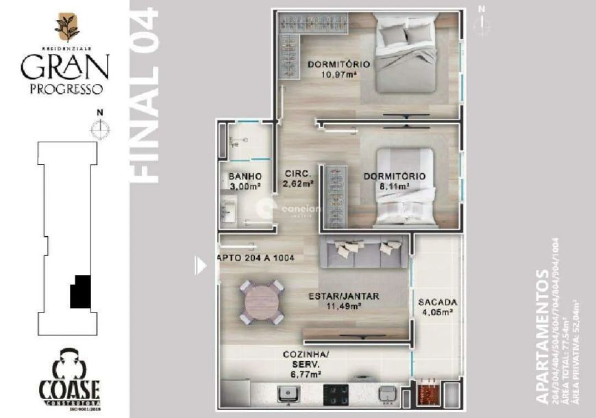 Apartamento na Planta em Camobi!