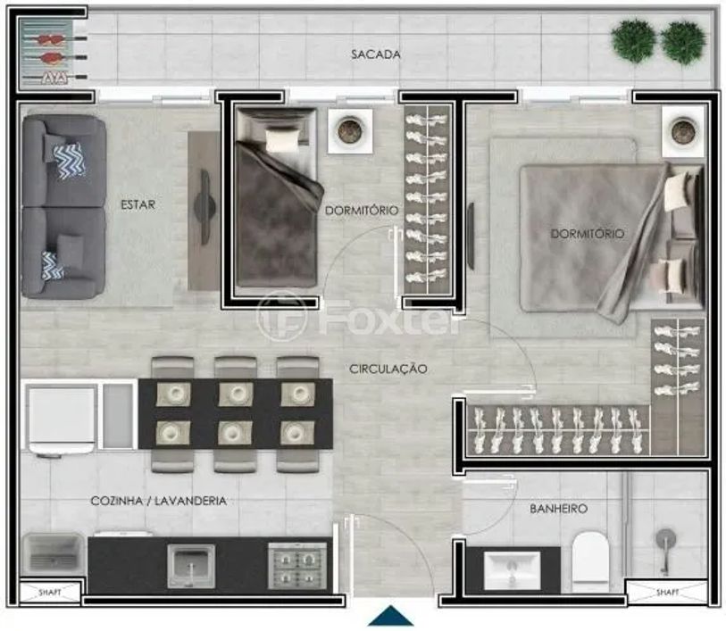 Apartamento à venda Avenida Dorival Cândido Luz de Oliveira, Barnabé - Gravataí