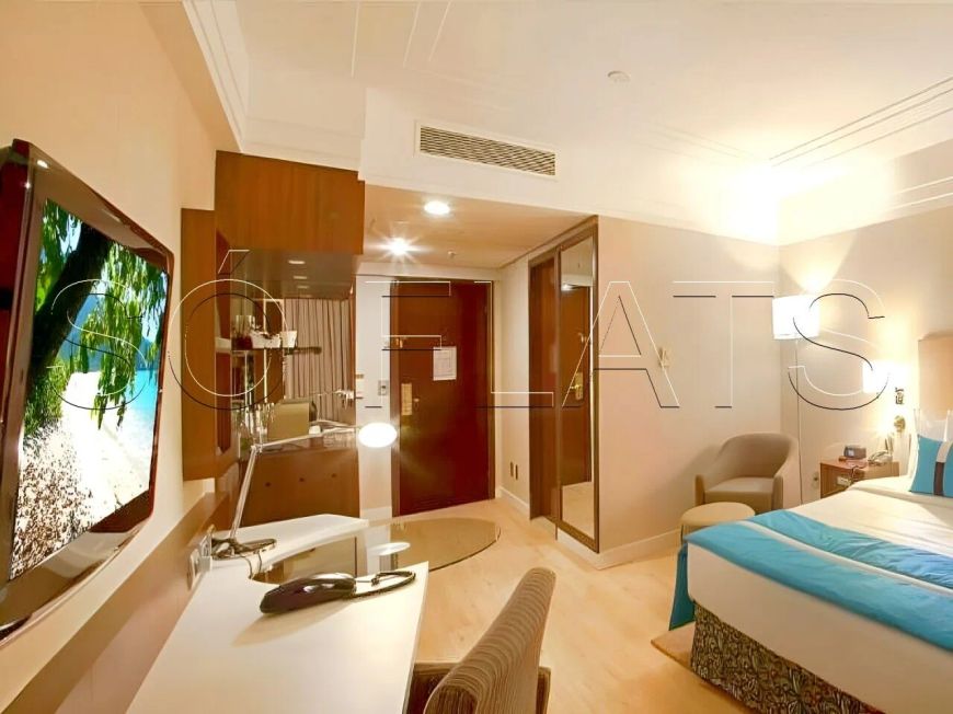 Flat Radisson Alphaville 30m² 1 dormitório 1 vaga para investimento no pool.