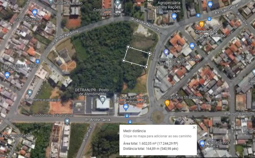 Lote comercial com 1612.00m² - Campo Pequeno - Colombo