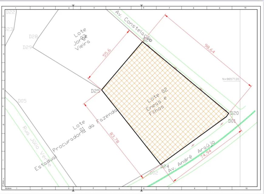 Área com 6.200m2 62x100 lote de esquina na Av André Araújo ao lado da Rede Amazônica, Morada do sol.