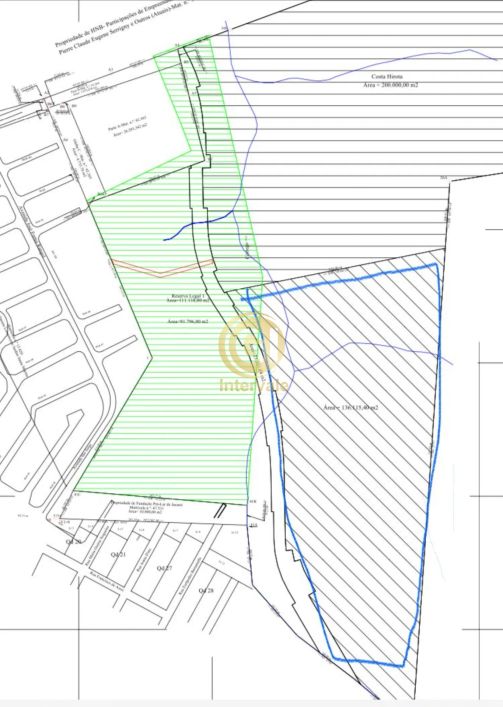 ÁREA LOCALIZADA NA REGIAO DO RIO COMPRIDO EM JACAREI-SP POSSUINDO 136.000M² DAREA TOTAL INICIA SE DO