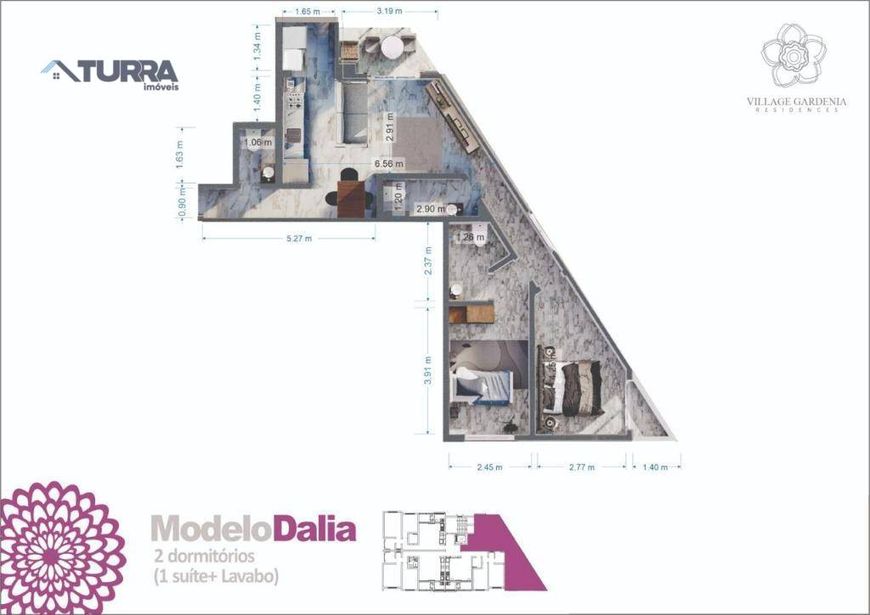 Apartamento com 2 dormitórios à venda de 75 m² na Vila Gardênia em Atibaia/SP - AP0637
