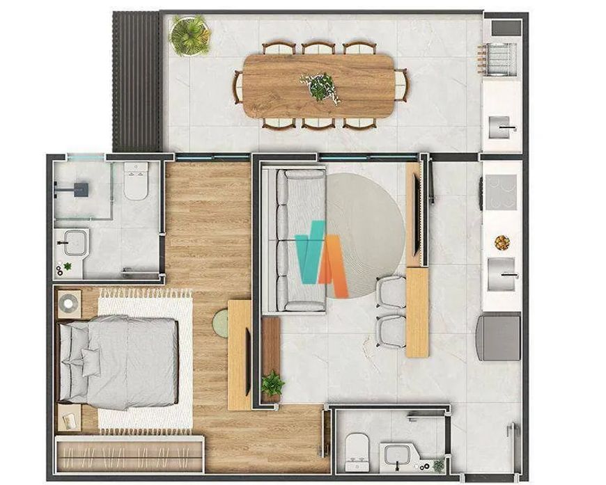 Apartamento com 1 dormitório à venda, 53 m² por R$ 400.000,00 - Porto Novo - Caraguatatuba/SP