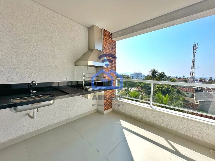 Apartamento com 2 dormitórios, com vista mar, 300 metros da praia, à venda, Jardim Britânia, Caragu