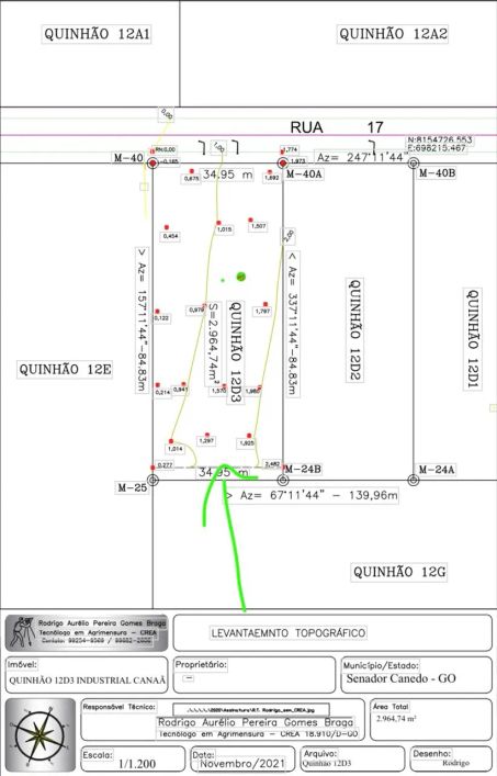 OPORTUNIDADE ÚNICA, ÁREA COM 2.694M² NO POLO EMPRESARIAL NO VA CANAÃSENADOR CANEDO- GO