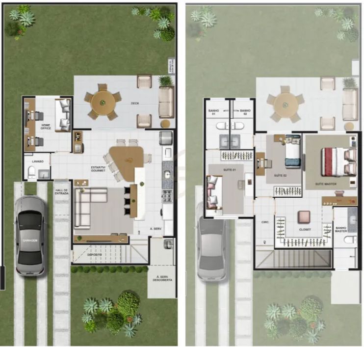 Sobrado Jardins Berlim 150m²