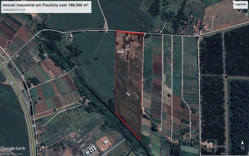 Área Industrial em Paulínia com 188.000 m² na saída para Cosmópolis
