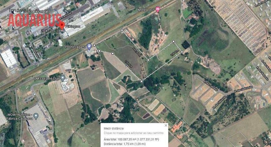 Área à venda, 100000 m² por R$ 38.500.000,00 - Santa Luzia - Caçapava/SP