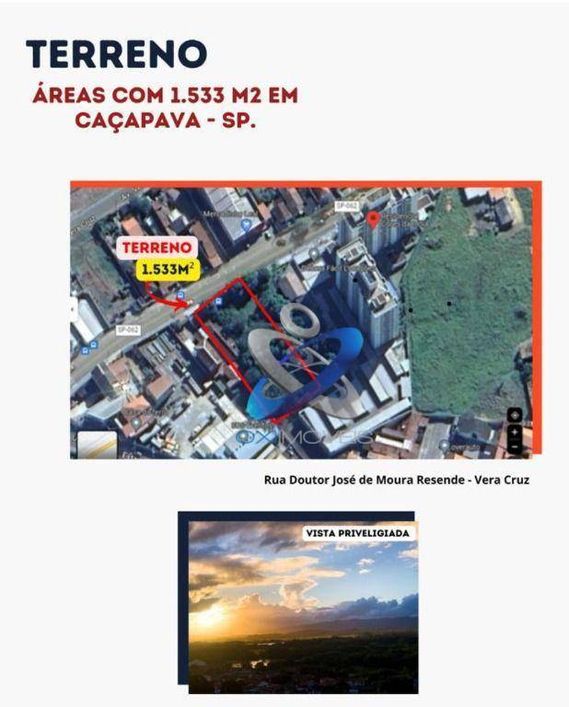 Terreno à venda, 1533 m² - Vera Cruz - Caçapava/SP