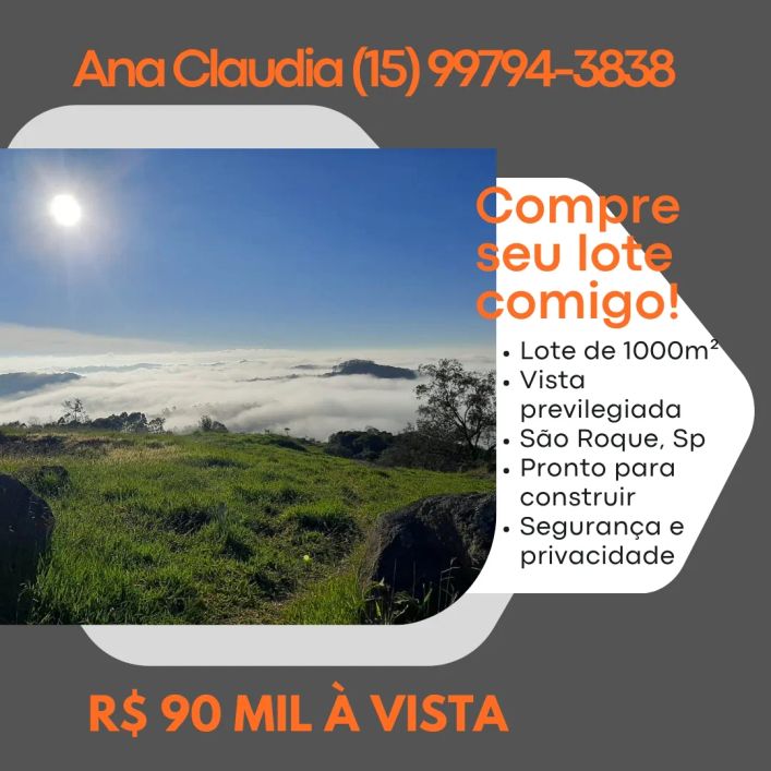 Garanta seu Lote em Residencial, Sem Intermediários, Direto com a Incorporadora! São Roque - SP