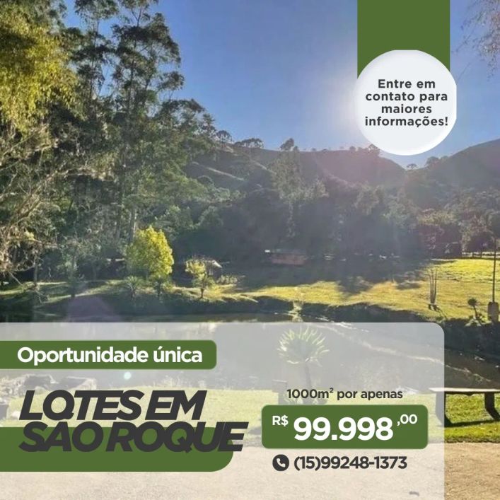 Lotes de 1000m² pertinho de SP, segurança e qualidade de vida
