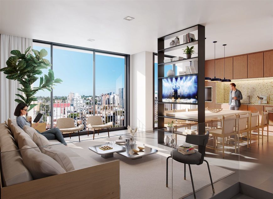 Apartamento de 78 m² com suíte e living e vaga de garagem e churrasqueira em Batel - Curitiba – PR