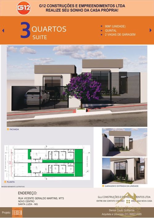 Casa Plana no Bairro Novo Centro