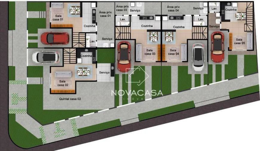 Casa com 3 dormitórios à venda, 90 m² por R$ 550.000,00 - Nossa Senhora do Carmo - Santa Luzia/MG